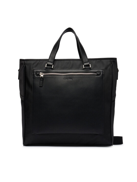 Calvin Klein Calvin Klein Borsetta Ssnl Raised Logo Tote LV04D3502G Nero