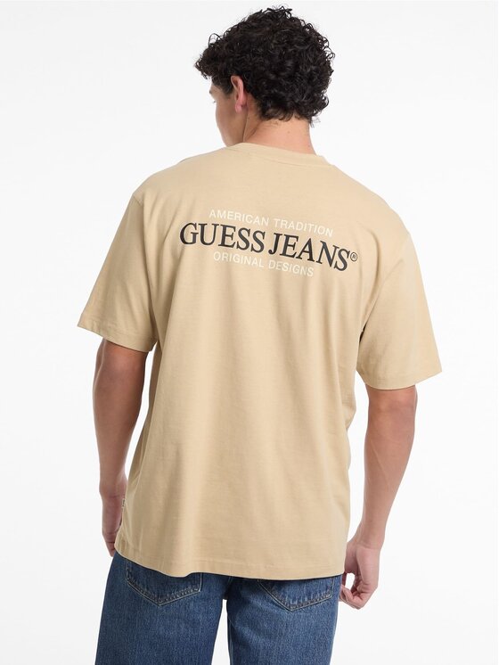 Guess Jeans Guess Jeans T-shirt 168449 Beige Classic Fit