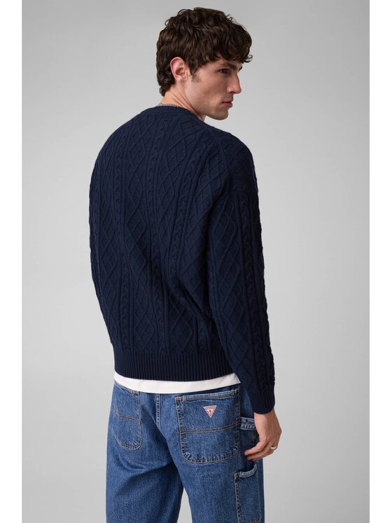 Guess Jeans Guess Jeans Svetr 184130 Modrá Classic Fit