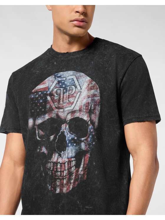 PHILIPP PLEIN PHILIPP PLEIN T-Shirt 26241 Czarny Regular Fit