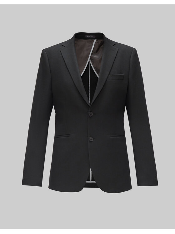 Borgio Borgio Marynarka collalto Czarny Slim Fit