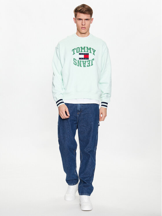 Tommy Jeans Tommy Jeans Pulóver Boxy Arched Logo DM0DM16375 Zöld Boxy Fit