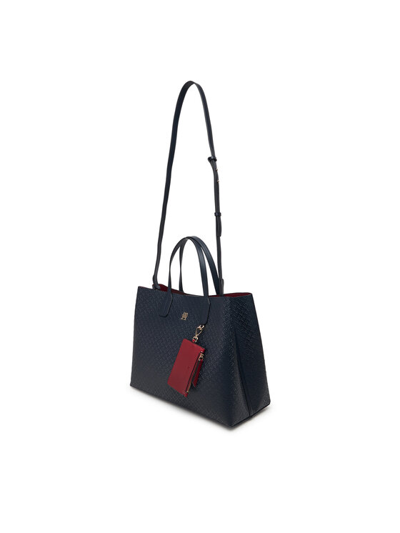 Tommy Hilfiger Tommy Hilfiger Torbica Th Icon Satchel Mono AW0AW18923 Tamnoplava