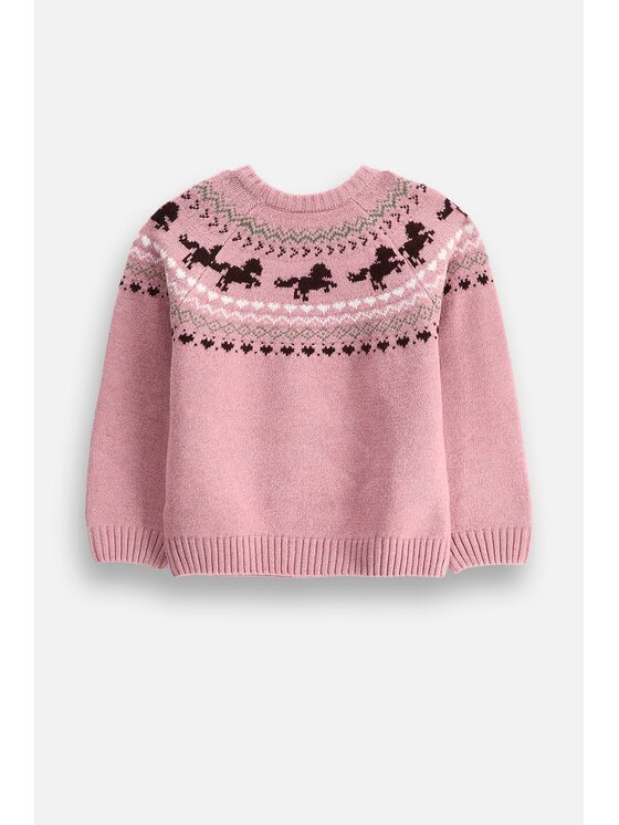 Coccodrillo Coccodrillo Sweter ZC6172101WGK-007 Różowy Regular Fit