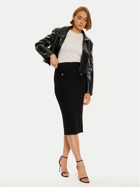 Luisa Spagnoli Luisa Spagnoli Suknja olovka Maionese 58497 Crna Slim Fit