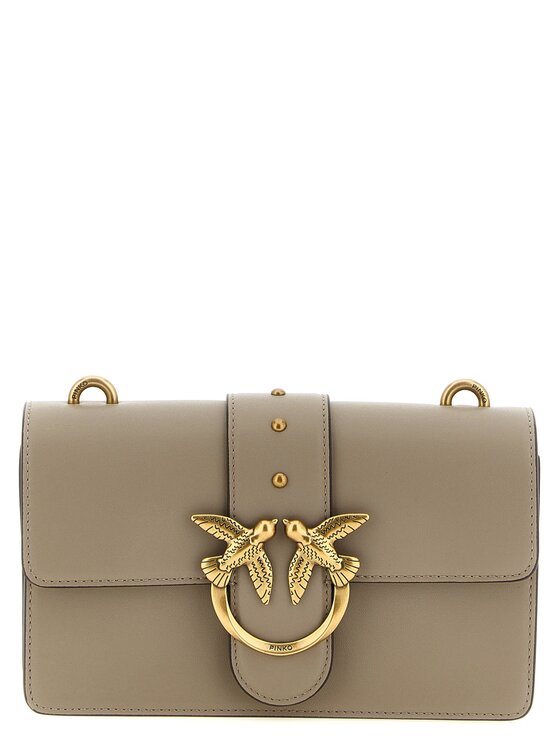 PINKO PINKO Torebka Gray Calfskin Crossbody Szary