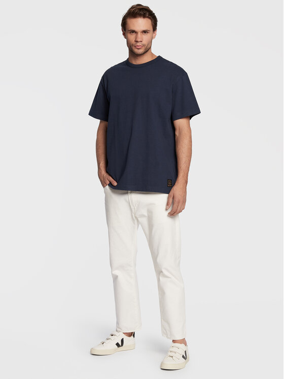 T-shirt Plain Naval DMF221359 Blu scuro Boxy Fit