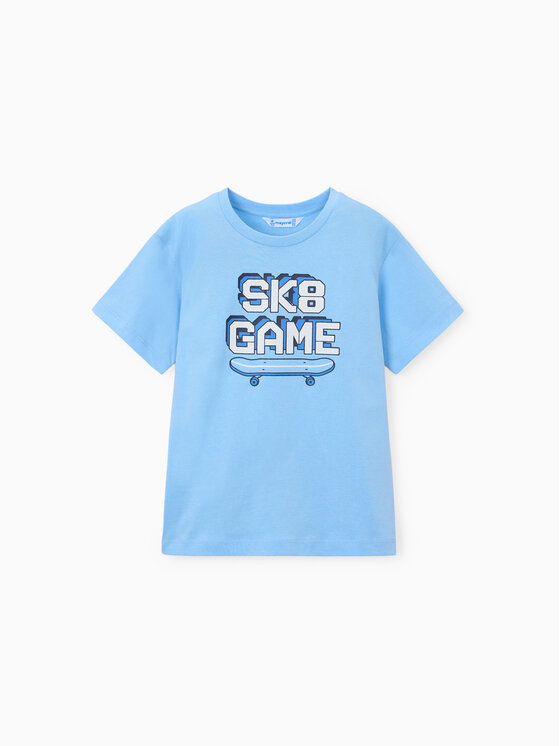 Mayoral Mayoral Σετ 2 t-shirts και παντελόνι 3604 Γαλάζιο Regular Fit