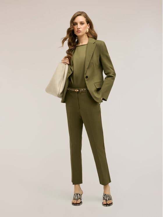 Motivi Motivi Pantaloni di tessuto P203Q004394N035 Verde Regular Fit