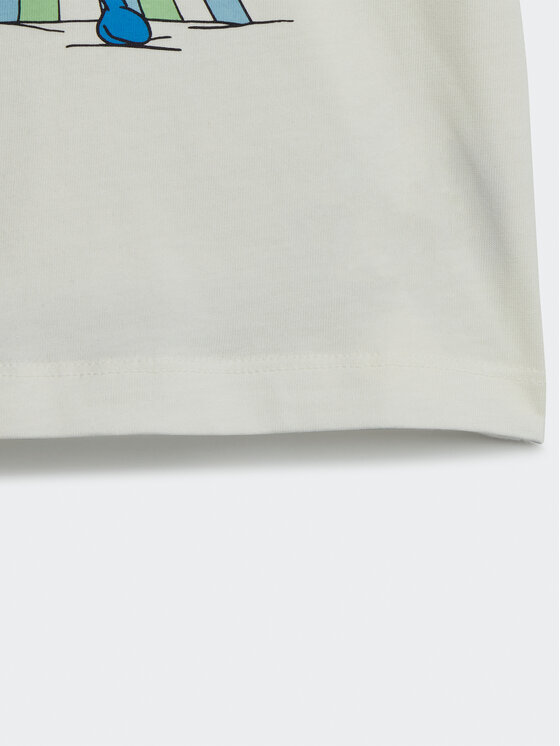 adidas adidas Marškinėliai Graphic Print T-Shirt IB8607 Balta Regular Fit
