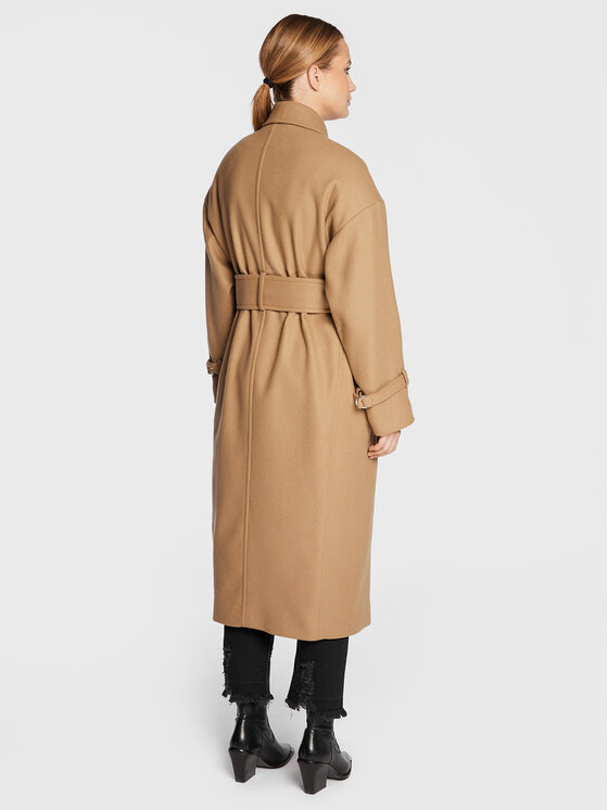 IRO IRO Cappotto di lana Kealia AR037 Marrone Regular Fit