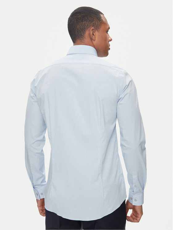 Calvin Klein Calvin Klein Košile Geometric Print K10K112609 Modrá Slim Fit
