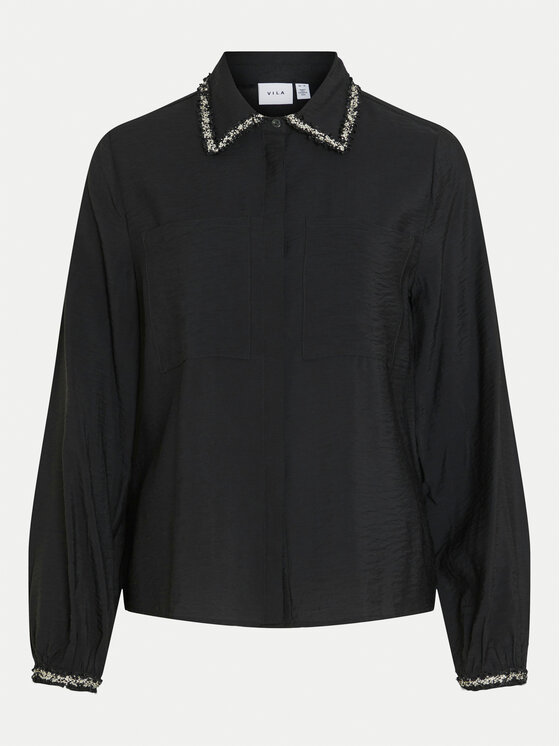 Vila Vila Camicia Dogma 14101545 Nero Regular Fit