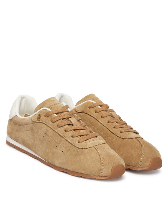 Tommy Hilfiger Tommy Hilfiger Sneakersy Th Bella Low Runner Suede FW0FW09189 Béžová