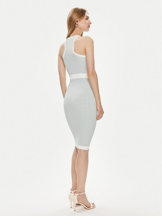 Elisabetta Franchi Elisabetta Franchi Sukienka dzianinowa AM-80B-42E2-V400 Niebieski Slim Fit