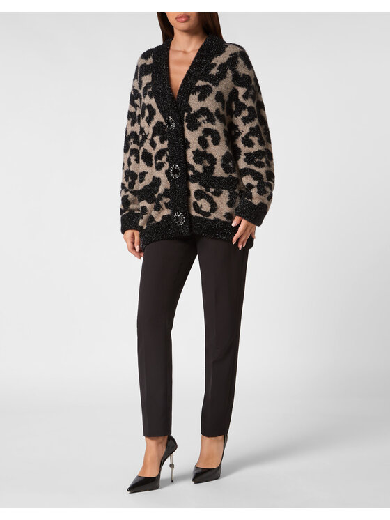 PHILIPP PLEIN PHILIPP PLEIN Kardigan 21155 Brązowy Regular Fit