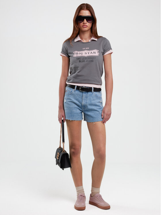 BIG STAR BIG STAR Szorty jeansowe AUTHENTIC GIRL Niebieski Wide Fit