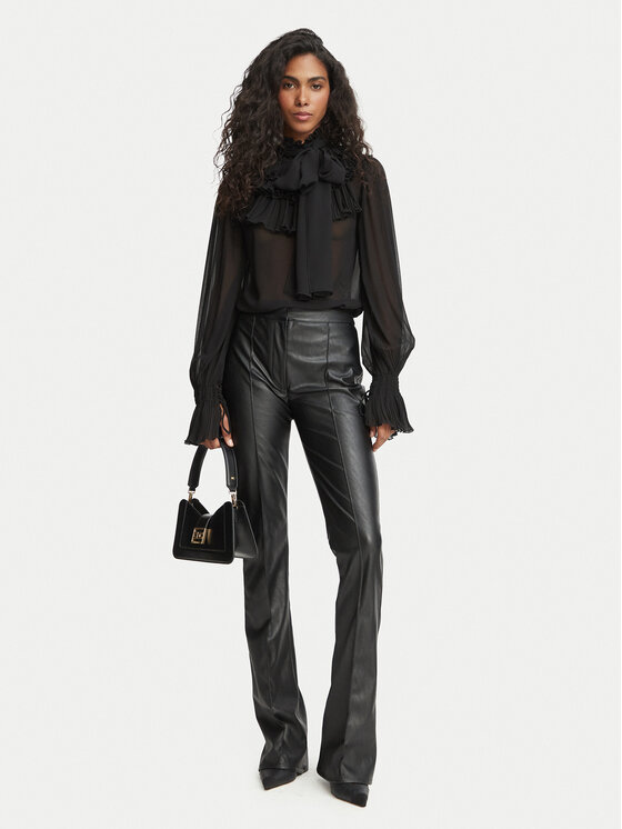 Elisabetta Franchi Elisabetta Franchi Särkpluus CA-172-67E2-V440 Must Regular Fit