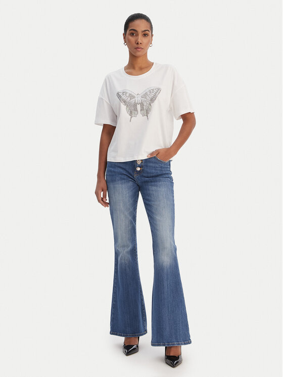 Fracomina Fracomina T-särk FR26ST3046J401N5 Valge Regular Fit