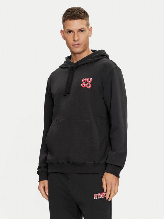 HUGO Hugo Džemperis Dimonihood 50520159 Juoda Regular Fit