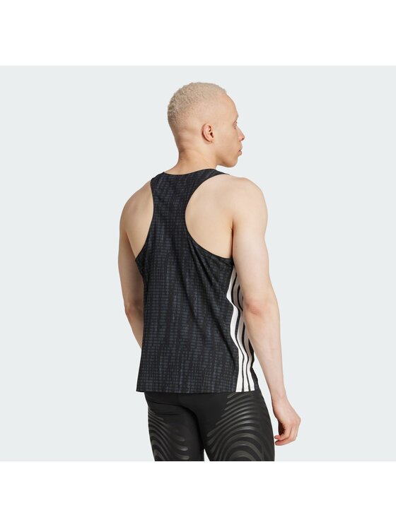 adidas adidas Tank top Adizero Running Szary Slim Fit
