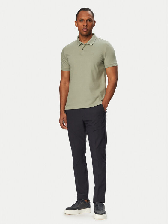 Calvin Klein Calvin Klein Polo LV04LC254G Haki Slim Fit