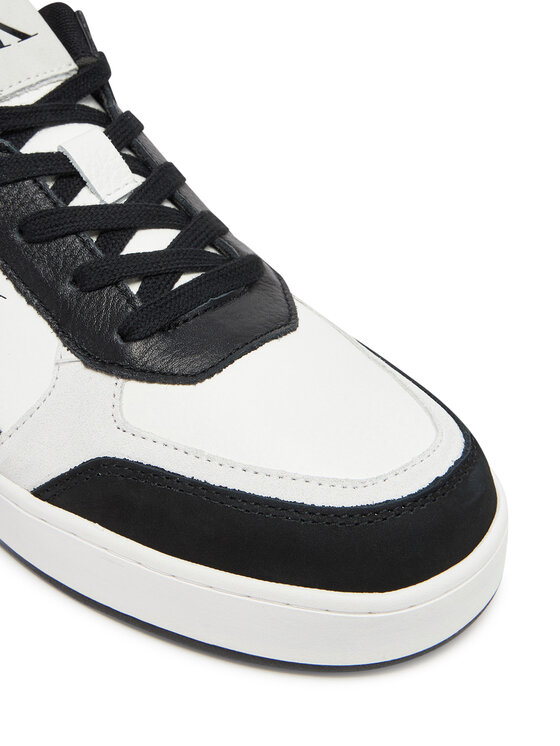Calvin Klein Jeans Calvin Klein Jeans Laisvalaikio batai Basket Cup Low Laceup Lth Mix YM0YM01308 Balta