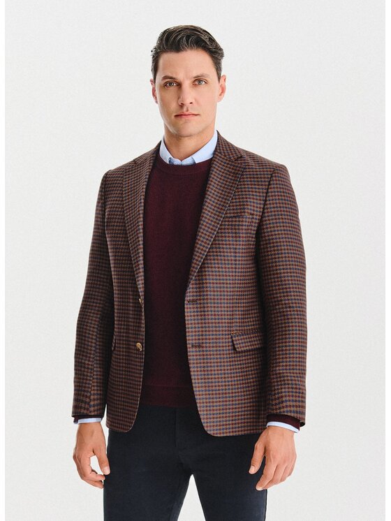 Pako Lorente Pako Lorente Marynarka P25WF-3X-033 Brązowy Slim Fit