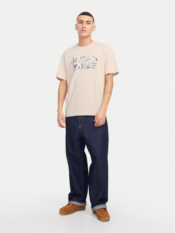 Jack&Jones Jack&Jones T-Shirt Bryan 12268127 Μπεζ Relaxed Fit
