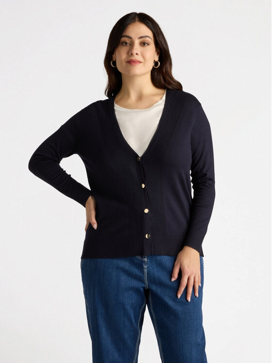 Fiorella Rubino Fiorella Rubino Kardigan M410L007771N034 Niebieski Regular Fit