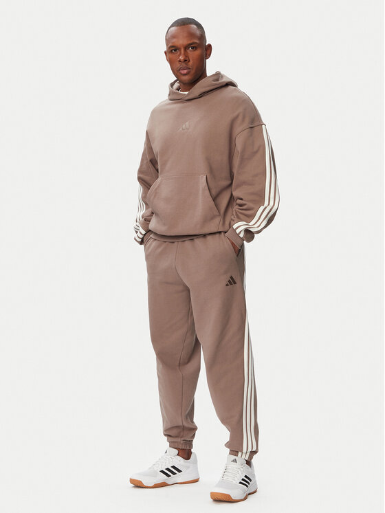 adidas adidas Pluus Kit 3-Stripes Hoodie KW2406 Beež Regular Fit