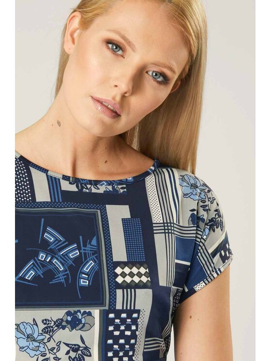 QUIOSQUE QUIOSQUE Sukienka codzienna LO168BIS BLUE BIS Kolorowy Regular Fit