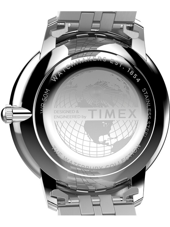 Timex Timex Zegarek TW2Y23300 Srebrny