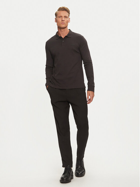Calvin Klein Calvin Klein Поло K10K112750 Чорний Slim Fit