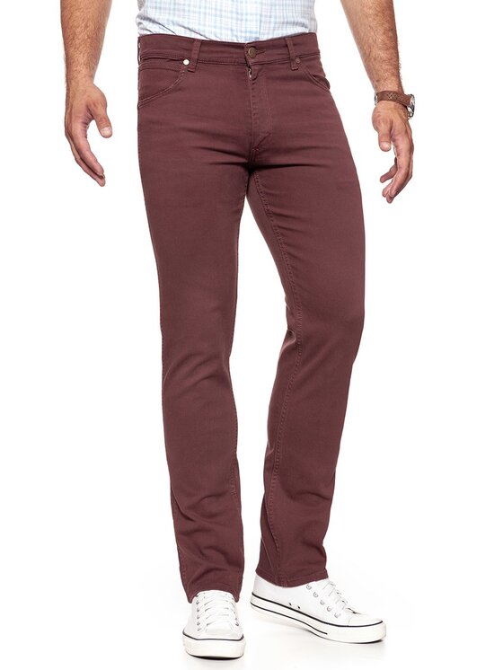 Wrangler Wrangler Pantaloni di tessuto GREENSBORO Rosso Straight Fit