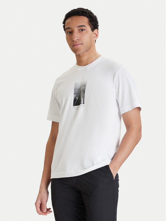 Jack & Jones Tricou Fusion 12289870 Alb Relaxed Fit