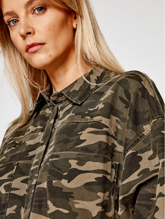 One Teaspoon One Teaspoon Košeľa Daria 23602 Zelená Loose Fit