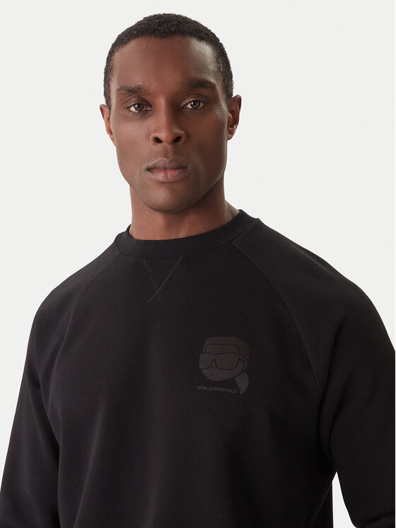 KARL LAGERFELD KARL LAGERFELD Džemperis ar kapuci 705010 554910 Melns Regular Fit