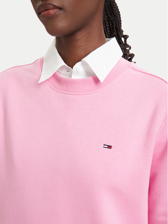 Tommy Jeans Tommy Jeans Džemperis ar kapuci Flag DW0DW19959 Gaiši rozā Regular Fit