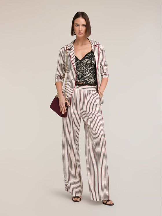 Motivi Motivi Pantaloni di tessuto P016W000857N001 Crema Over Fit