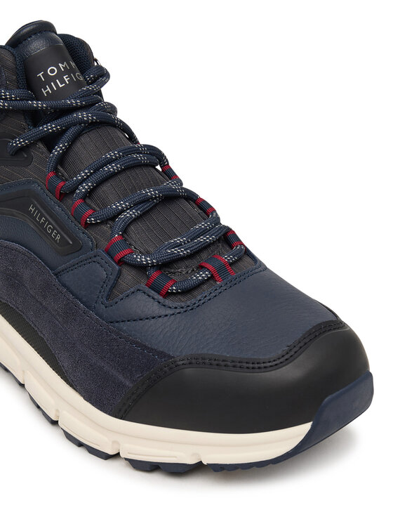 Tommy Hilfiger Tommy Hilfiger Sneakersy Hilfiger Wp Mix Chukka Runner FM0FM06022 Tmavomodrá