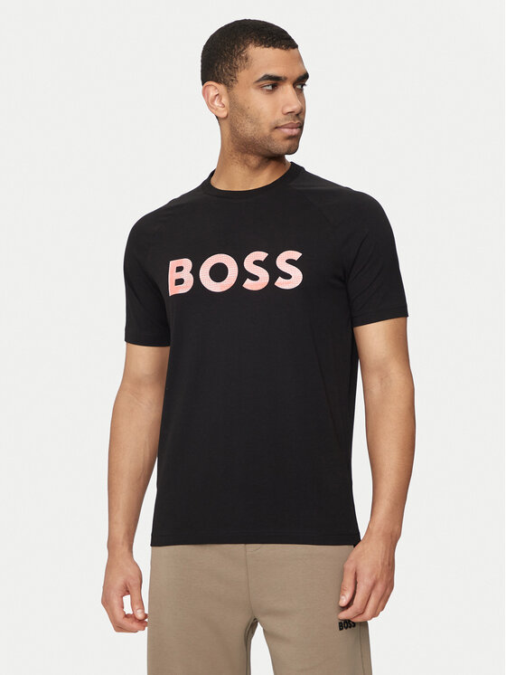 Boss Tricou Teebero 1 50512999 Negru Regular Fit