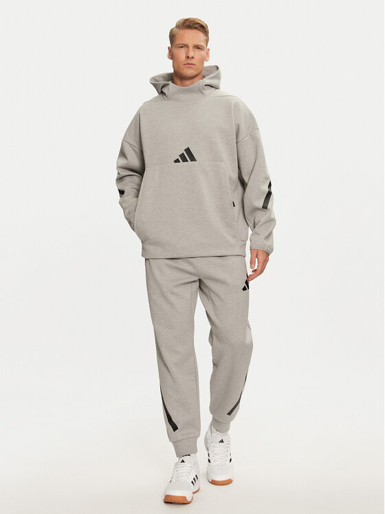 adidas adidas Mikina Z.N.E. JE3070 Sivá Loose Fit