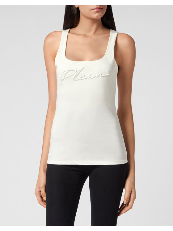 PHILIPP PLEIN PHILIPP PLEIN Tank top 1427 Beżowy Skin Tight Fit