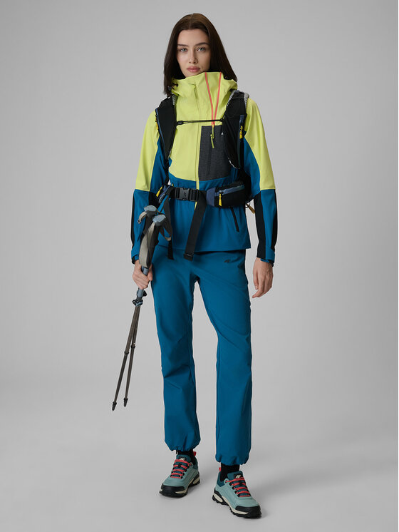 4F 4F Kurtka przejściowa TREKKING Żółty Regular Fit