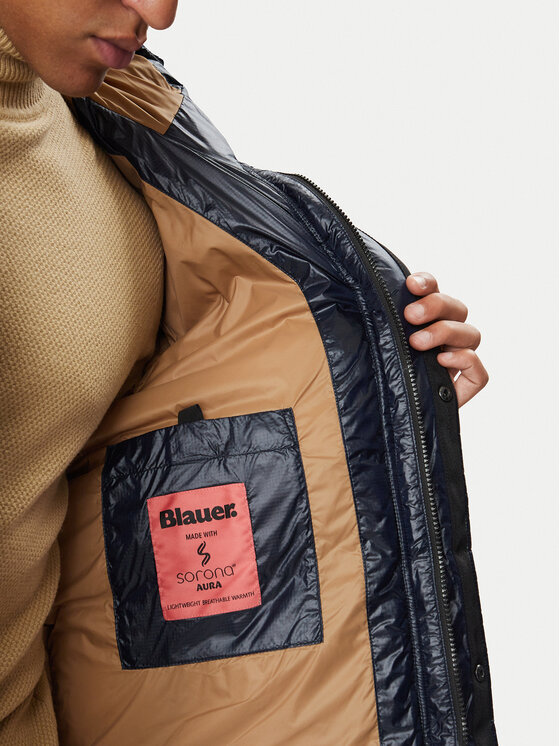 Blauer Blauer Vatovaná bunda Aldrich 26WBLUK02350 Tmavomodrá Regular Fit