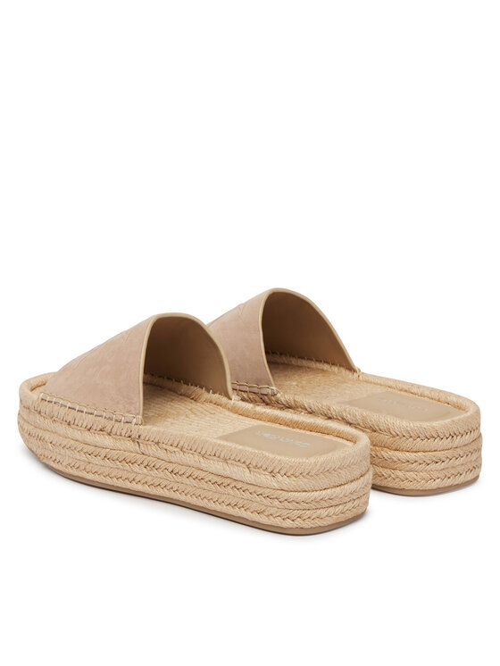 Calvin Klein Calvin Klein Espadrillas Flatf Espa Mule Nub Mg HW0HW02890 Beige