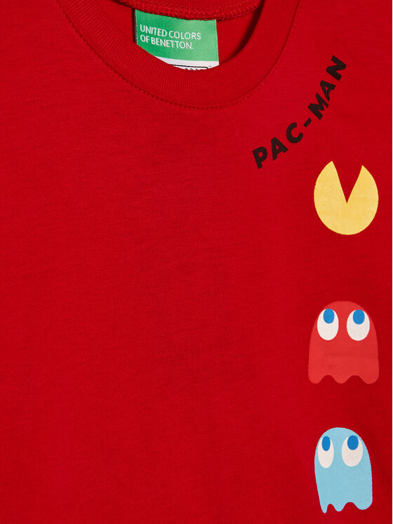 United Colors Of Benetton United Colors Of Benetton T-Shirt PAC-MAN 3096G102F Czerwony Regular Fit