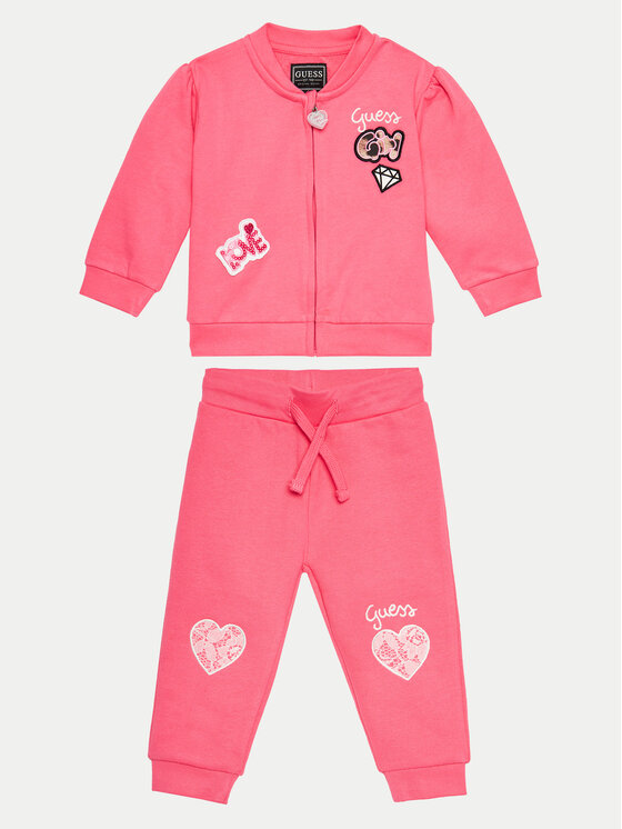 Guess Tepláková súprava A4BG08 KAD73 Ružová Regular Fit
