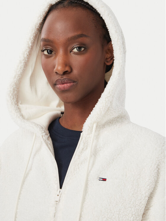 Tommy Jeans Tommy Jeans Kożuch sztuczny Teddy DW0DW23291 Kremowy Regular Fit